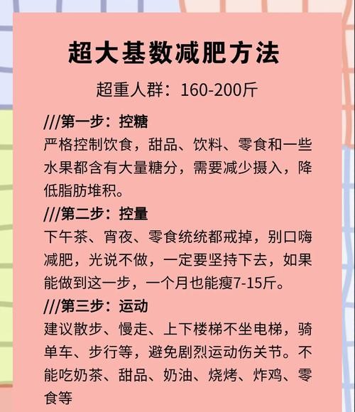 大体重减肥方法，轻松瘦身不反弹！