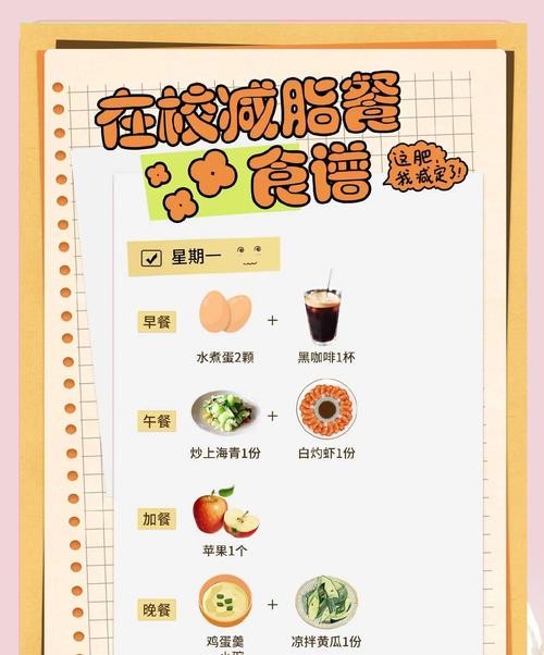 在校大基数减肥食谱：月瘦15斤不反弹，食堂党也能轻松瘦！